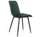 Chaise De Salle À Manger Tilde Avec Piètement En Métal Noir Vert/velours