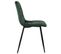 Chaise De Salle À Manger Tilde Avec Piètement En Métal Noir Vert/velours