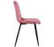 Chaise De Salle À Manger Dijon Avec Piètement En Métal Noir Rose/velours