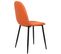 Chaise De Salle À Manger Napier Avec Piètement En Métal Noir Orange/tissu