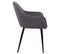 Chaise De Salle À Manger Boise En Tissu Avec Piètement En Métal Noir Gris Foncé