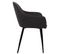 Chaise De Salle À Manger Boise En Tissu Avec Piètement En Métal Noir Noir