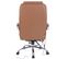 Fauteuil De Bureau Pacific En Véritable Cuir Avec Fonction Massage Marron Clair