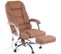 Fauteuil De Bureau Pacific En Véritable Cuir Avec Fonction Massage Marron Clair