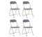 Lot De 4 Chaises Pliables Felix Gris / Argent