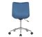 Chaise De Bureau Pivotant Medford En Velours Avec Hauteur Ajustable Et Roulettes Bleu