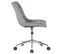 Chaise De Bureau Pivotant Medford En Velours Avec Hauteur Ajustable Et Roulettes Gris