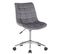 Chaise De Bureau Pivotant Medford En Velours Avec Hauteur Ajustable Et Roulettes Gris