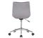 Chaise De Bureau Pivotant Medford En Velours Avec Hauteur Ajustable Et Roulettes Gris