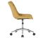 Chaise De Bureau Pivotant Medford En Velours Avec Hauteur Ajustable Et Roulettes Jaune