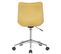 Chaise De Bureau Pivotant Medford En Velours Avec Hauteur Ajustable Et Roulettes Jaune