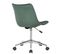 Chaise De Bureau Pivotant Medford En Velours Avec Hauteur Ajustable Et Roulettes Vert