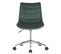 Chaise De Bureau Pivotant Medford En Velours Avec Hauteur Ajustable Et Roulettes Vert