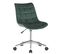 Chaise De Bureau Pivotant Medford En Velours Avec Hauteur Ajustable Et Roulettes Vert