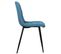 Lot De 2 Chaises De Salle À Manger Tilde Avec Piètement En Métal Noir Bleu/tissu