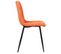 Lot De 2 Chaises De Salle À Manger Tilde Avec Piètement En Métal Noir Orange/tissu