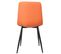 Lot De 2 Chaises De Salle À Manger Tilde Avec Piètement En Métal Noir Orange/tissu