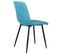 Lot De 2 Chaises De Salle À Manger Tilde Avec Piètement En Métal Noir Turquoise/tissu