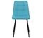 Lot De 2 Chaises De Salle À Manger Tilde Avec Piètement En Métal Noir Turquoise/tissu