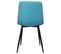 Lot De 2 Chaises De Salle À Manger Tilde Avec Piètement En Métal Noir Turquoise/tissu