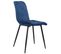 Lot De 2 Chaises De Salle À Manger Tilde Avec Piètement En Métal Noir Bleu/velours