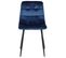 Lot De 2 Chaises De Salle À Manger Tilde Avec Piètement En Métal Noir Bleu/velours