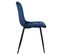 Lot De 2 Chaises De Salle À Manger Tilde Avec Piètement En Métal Noir Bleu/velours