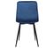 Lot De 2 Chaises De Salle À Manger Tilde Avec Piètement En Métal Noir Bleu/velours