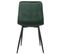 Lot De 2 Chaises De Salle À Manger Tilde Avec Piètement En Métal Noir Vert/velours