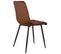 Lot De 2 Chaises De Salle À Manger Tilde Avec Piètement En Métal Noir Marron/velours