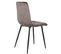 Lot De 2 Chaises De Salle À Manger Tilde Avec Piètement En Métal Noir Gris/velours