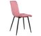 Lot De 2 Chaises De Salle À Manger Tilde Avec Piètement En Métal Noir Rose/velours