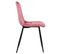 Lot De 2 Chaises De Salle À Manger Tilde Avec Piètement En Métal Noir Rose/velours