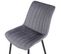 Chaise De Salle À Manger Rahden En Velours Avec Piètement En Métal Noir Gris