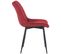 Chaise De Salle À Manger Rahden En Velours Avec Piètement En Métal Noir Rouge