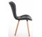 Lot De 4 Chaises De Salle À Manger Elda Tissu Nature Noir