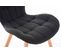 Lot De 4 Chaises De Salle À Manger Elda Tissu Nature Noir