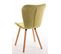 Lot De 4 Chaises De Salle À Manger Elda Tissu Nature Vert Clair