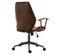 Fauteuil De Bureau Retro Nampa En Similicuir Ajustable Et Pivotant Cognac