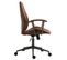 Fauteuil De Bureau Retro Nampa En Similicuir Ajustable Et Pivotant Cognac