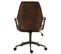 Fauteuil De Bureau Retro Nampa En Similicuir Ajustable Et Pivotant Cognac