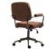 Fauteuil De Bureau Retro Natrona En Similicuir Ajustable Et Pivotant Cognac