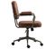 Fauteuil De Bureau Retro Natrona En Similicuir Ajustable Et Pivotant Cognac