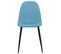 Lot De 4 Chaises De Salle À Manger Napier Avec Piètement En Métal Noir Bleu/tissu