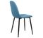 Lot De 4 Chaises De Salle À Manger Napier Avec Piètement En Métal Noir Bleu/tissu