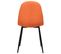 Lot De 4 Chaises De Salle À Manger Napier Avec Piètement En Métal Noir Orange/tissu