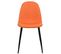 Lot De 4 Chaises De Salle À Manger Napier Avec Piètement En Métal Noir Orange/tissu