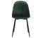 Lot De 4 Chaises De Salle À Manger Napier Avec Piètement En Métal Noir Vert/velours