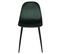 Lot De 4 Chaises De Salle À Manger Napier Avec Piètement En Métal Noir Vert/velours