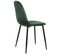 Lot De 4 Chaises De Salle À Manger Napier Avec Piètement En Métal Noir Vert/velours